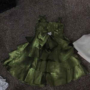 A really pretty green dress metallicy